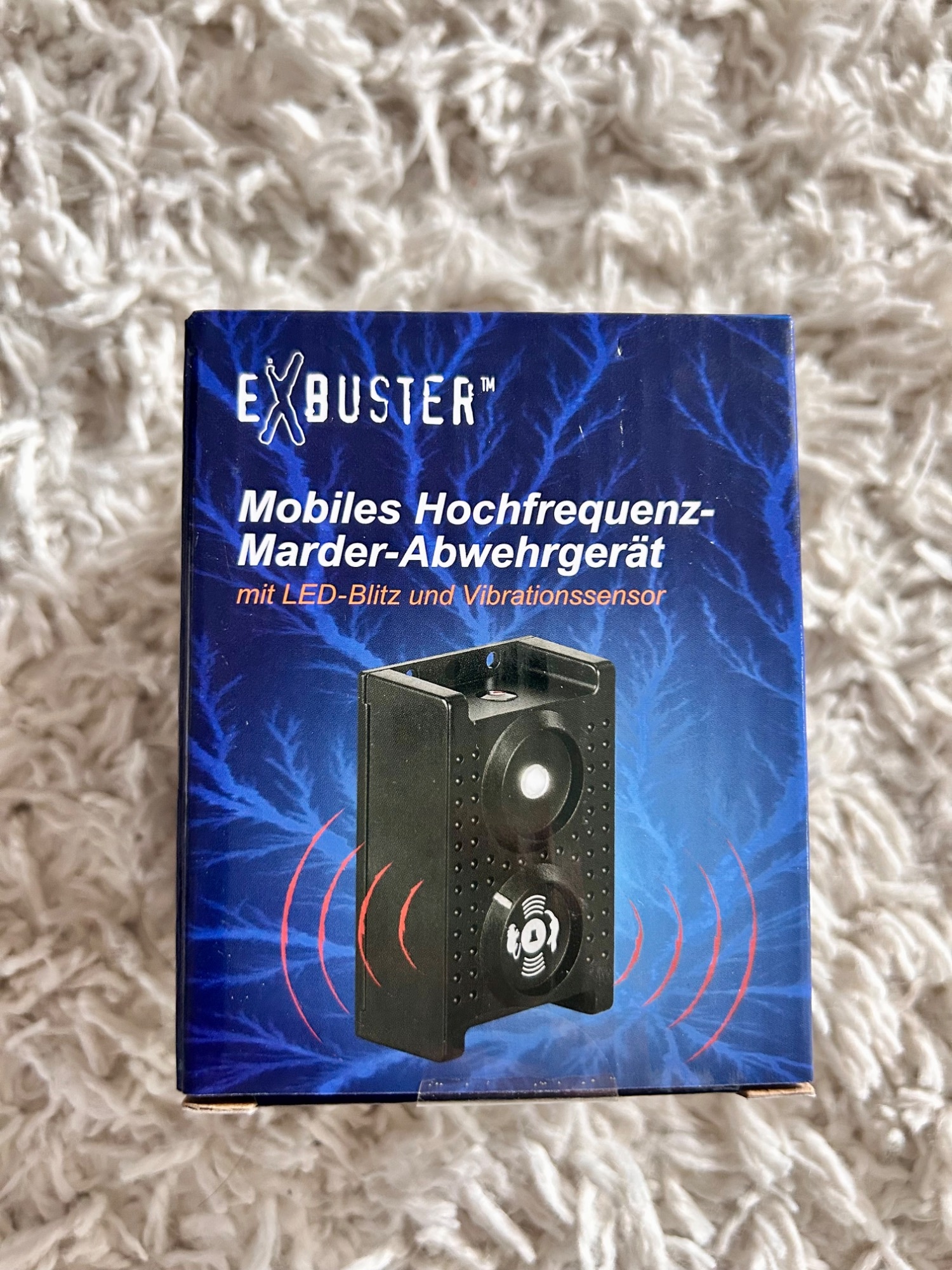 Produktbild Exbuster Mobiles Hochfrequenz-Marder-Abwehrgerät mit LED-Blitz & Vibrationssensor