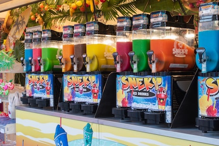 Der Traum meiner Kindheit: Eine Batterie von Slushie-Automaten.