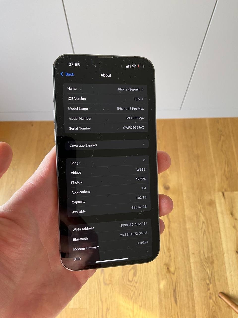 Actual product image Apple iPhone 13 Pro Max (1000 GB, Graphites, 6.70", SIM + eSIM, 12 Mpx, 5G)