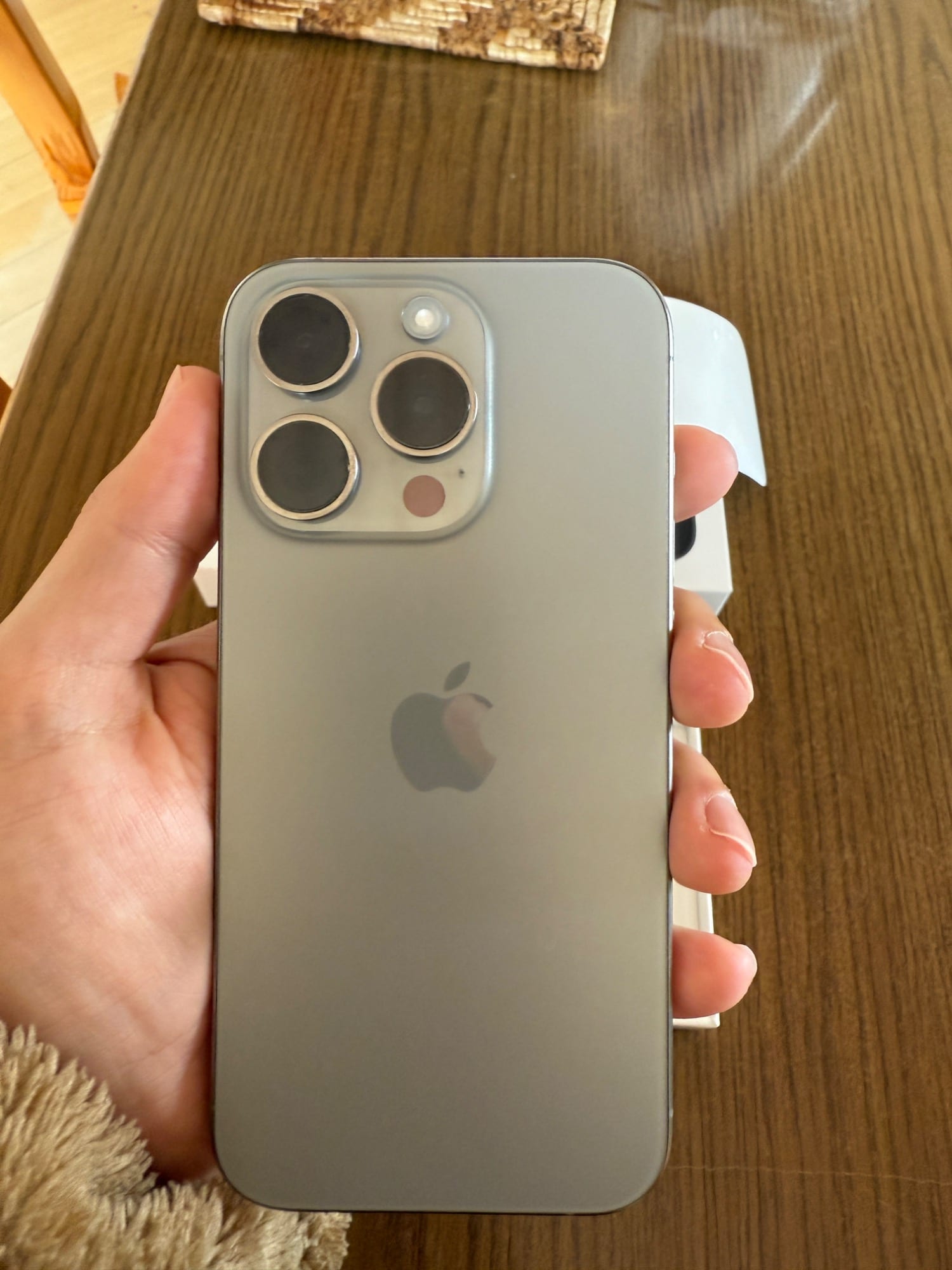 Actual product image Apple iPhone 15 Pro (256 GB, Natural Titanium, 6.10", SIM + eSIM, 48 Mpx, 5G)