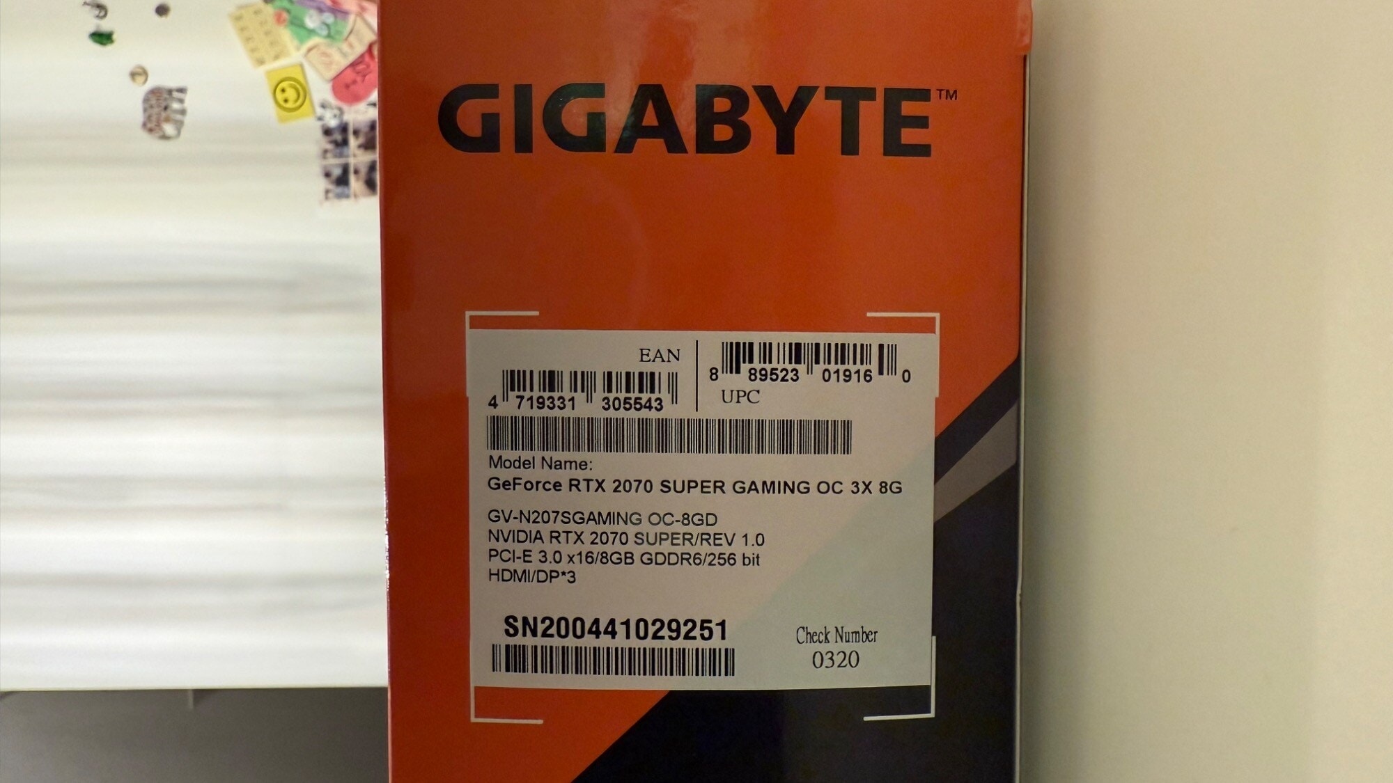 Actual product image Gigabyte GeForce RTX 2070S Gaming OC (8 GB)