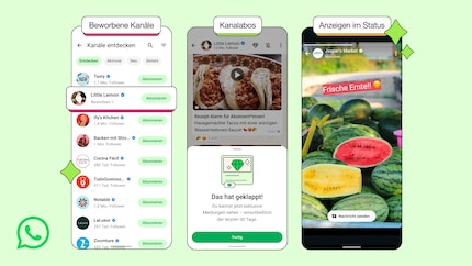 So präsentiert Meta die drei Werbeformen in WhatsApp.