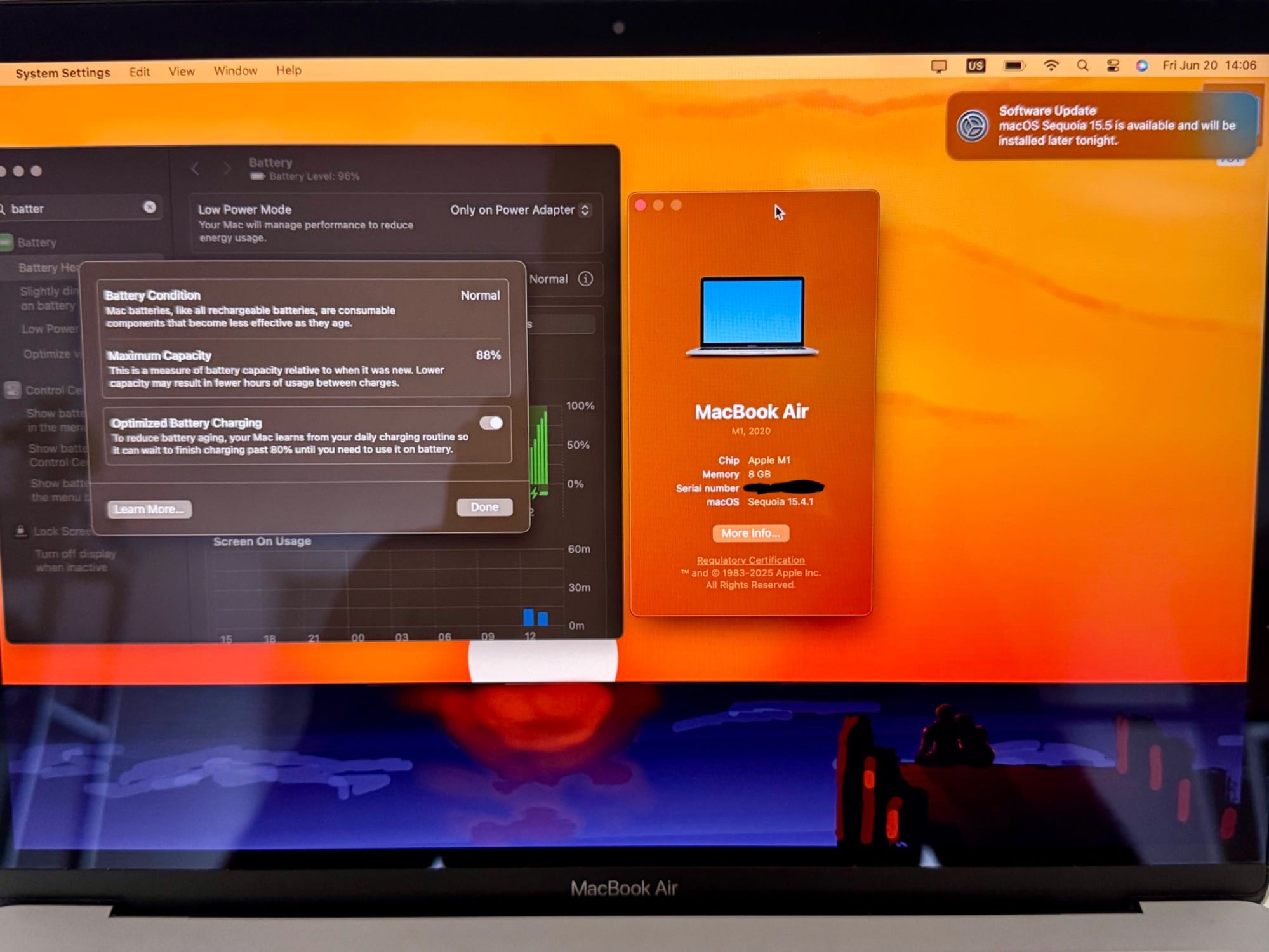 Produktbild Apple MacBook Air – Late 2020 (13.30", M1, 8 GB, 256 GB, CH)