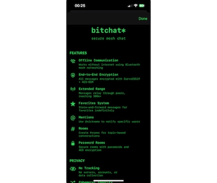 Queste sono le funzioni principali che Bitchat dovrebbe avere.