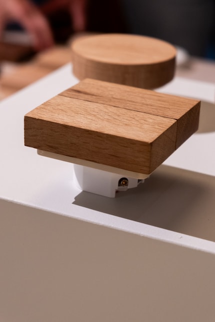 Kloss Double Light Switch, rovere.