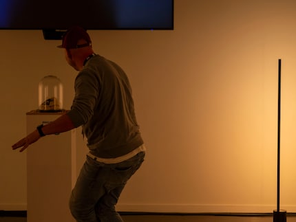 Les lumières détectent les cambrioleurs - même s'ils ne font que voler du chocolat pour la démonstration.