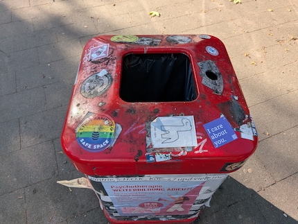 Ein Mülleimer. Schick, oder?
