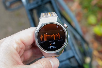 Der Verlauf der virtuellen Leistung nach einer Fahrt.