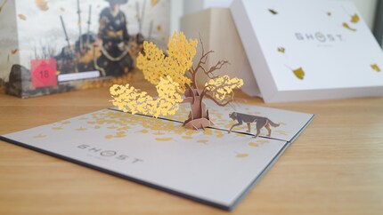 Auch der Wolf ist im Papierkunstwerk enthalten.