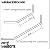 Carry Freedom Estensione del timone Y Frame 0,9m/ fino a 2,5m