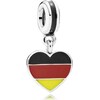 Pandora Charms/Beads Herzflagge Deutschland (2.40 cm, Silver)