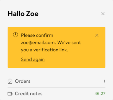 User Menu Mobile