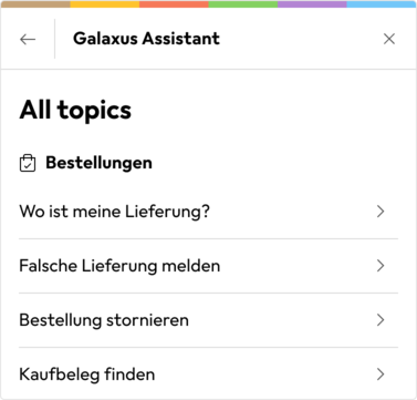 Help Assistant All Topics Page Mobile