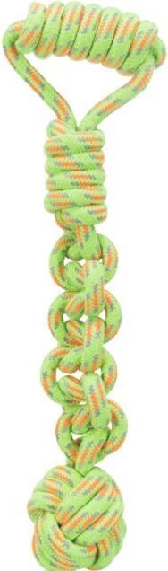 Balle et cordre nouée ø8cm L38cm pour chien Une pièce