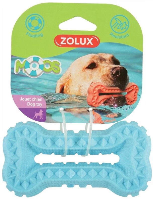 Jouet Tpr Os Moos - Turquoise - Zolux - 13 Cm