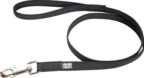 Comparer les prix de Julius-K9 Laisse en caoutchouc avec boucle Noir - Gris (Chien, Gnral), Collier + laisse