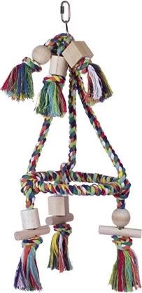 Meilleurs prix pour Nobby Cage Toy, pyramide en coton avec blocs en bois, Amnagement pour volire