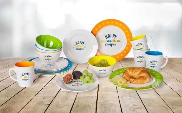 Berger Happy Camper Melamin Geschirr-Set bunt 16-tlg. Galaxus