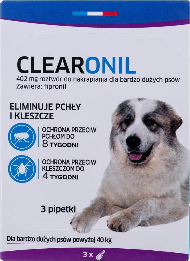 Meilleurs prix pour Francodex CLEARONIL dla bardzo duych psw powyej 40 kg - 402 mg x 3 (Chien, 100ml), Produits de soins pour animaux