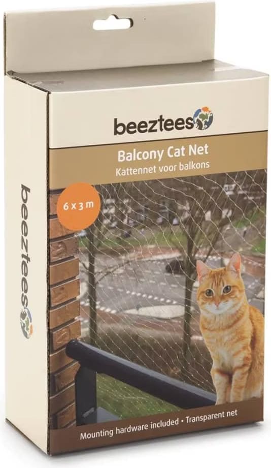Comparer les prix de Beeztees Filet de balcon pour chats Transparent 6 x 3 m 410483