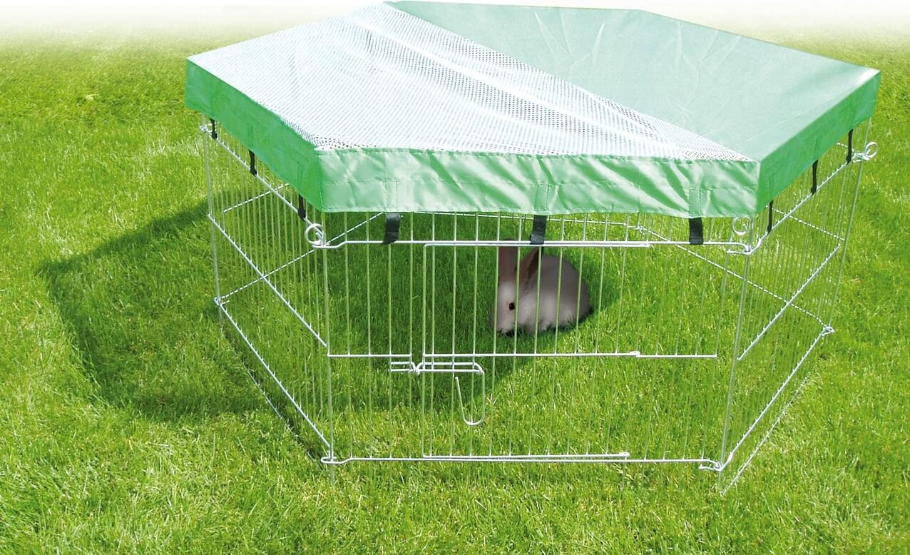 Karlie Couvercle d'ombrage pour enceinte extérieure Hexagone, Cage