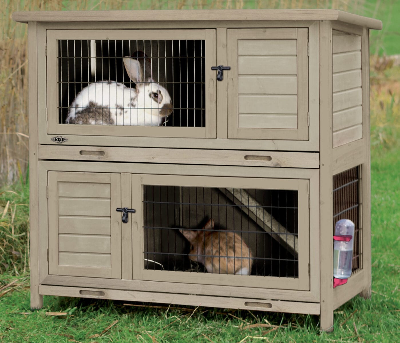 Trixie natura Kleintierstall 2 Etagen 116×111×65cm grå-grøn Galaxus
