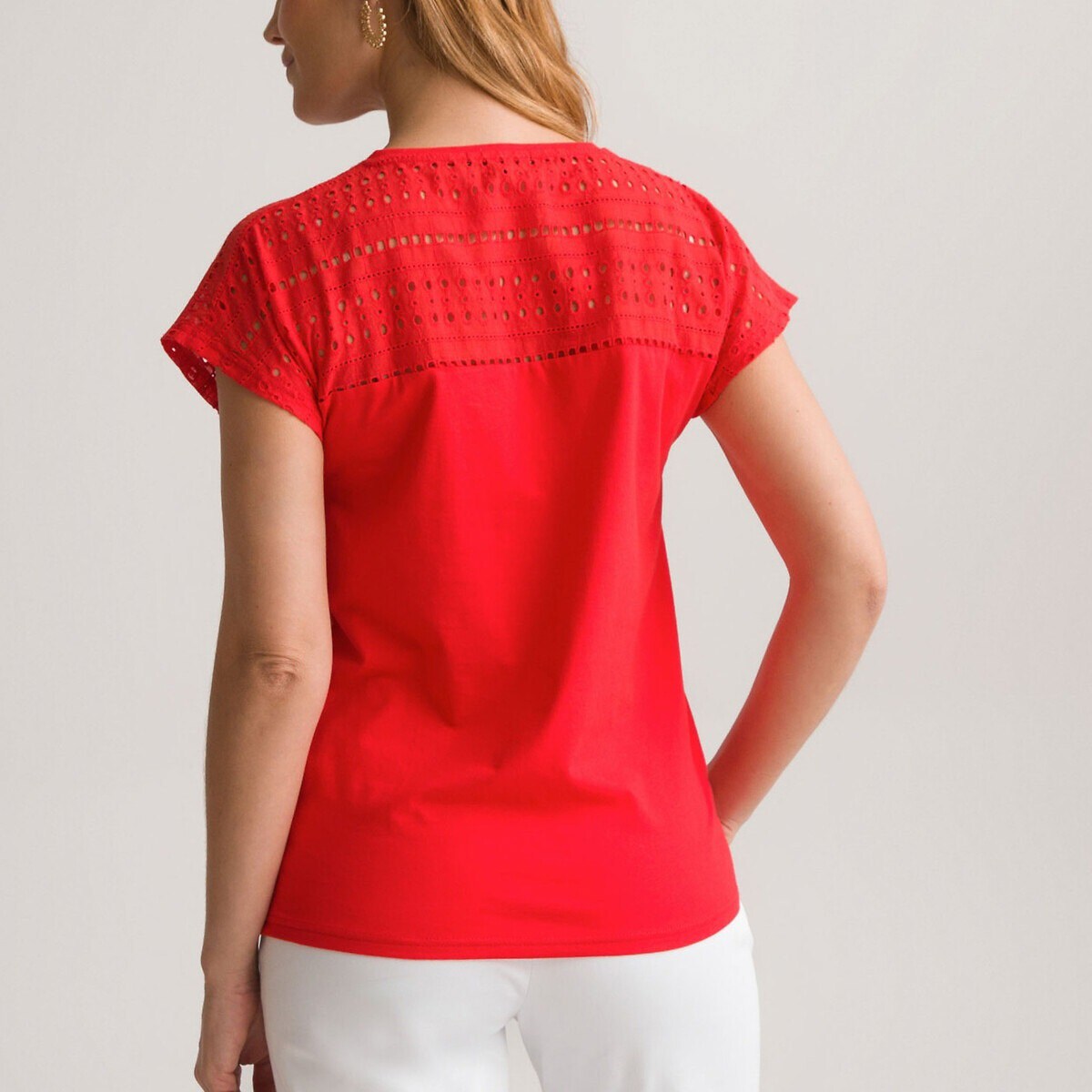 Anne Weyburn T-Shirt mit V-Ausschnitt und Stickerei-Detail (48 50) Galaxus AH9762