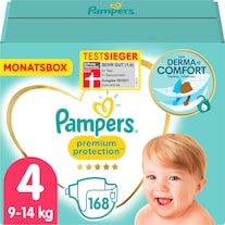 Pampers Premium Protection (Dimensione 4, 168 Pezzo/i, Pacco mensile)