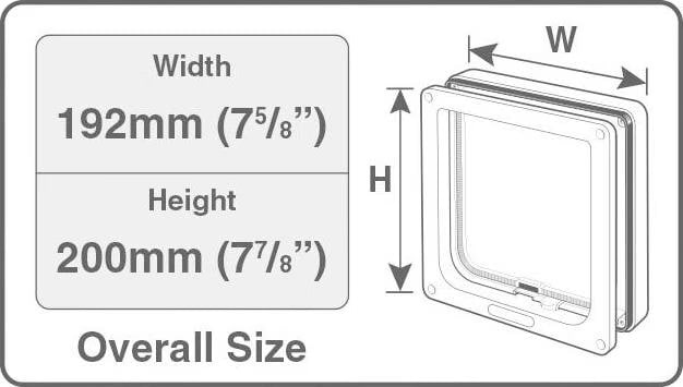 Cat Mate loquet pour chat marron (Chatière manuelle), Chatière + filet pour chat
