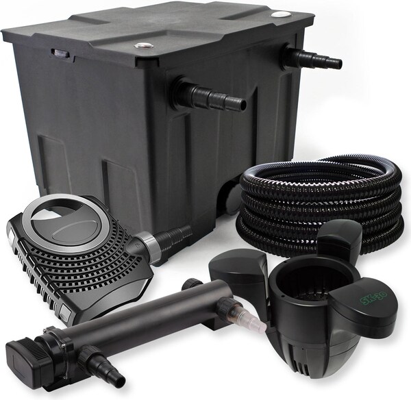 SunSun 1Kammer Filter Set 12000l 24W UV Teich Klärer NEO7000 Pumpe