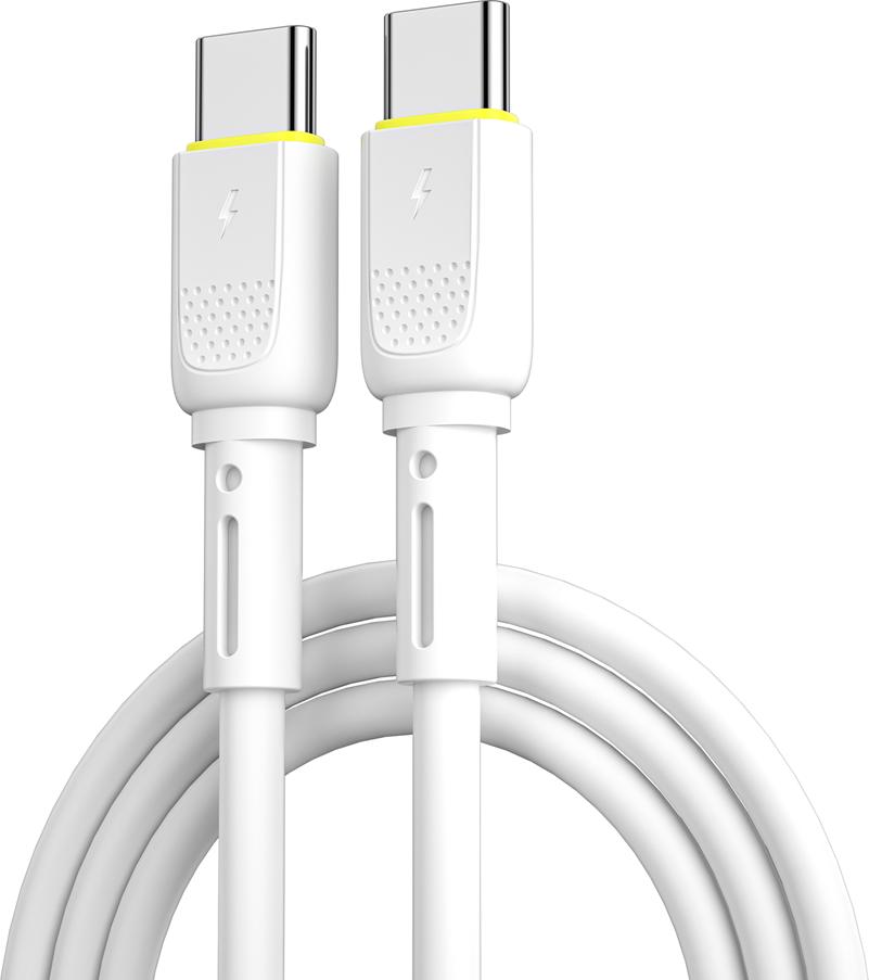 Wiwu 60W Geschwindigkeitskabel Wi-C034 C-C weiss, USB Kabel