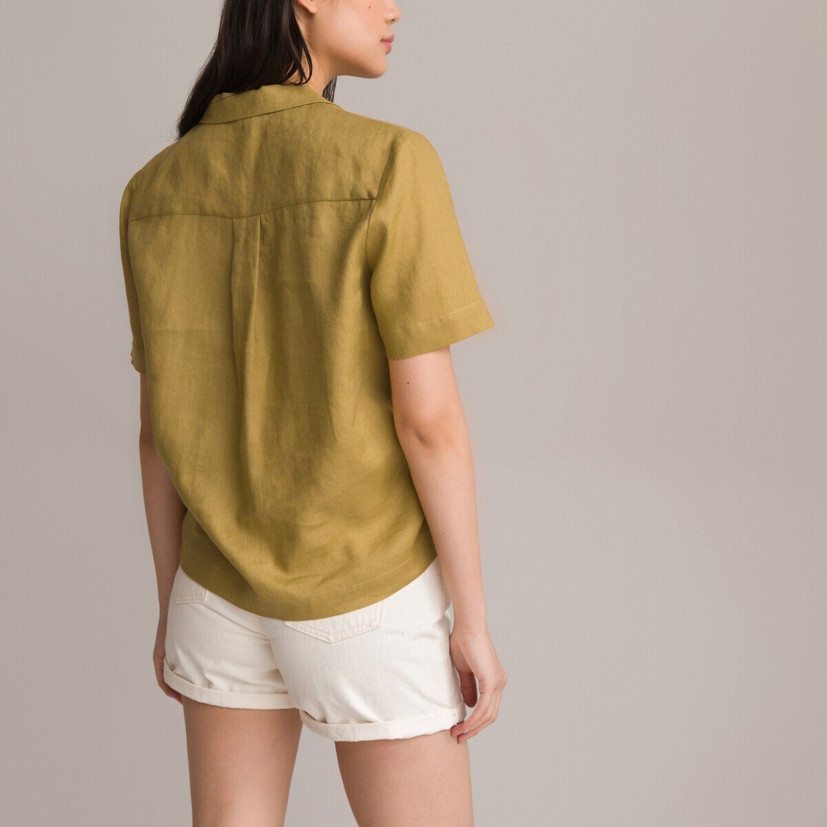 La Redoute Collections Bluse aus Leinen mit Reverskragen und kurzen Ärmeln (34) Galaxus UB10875