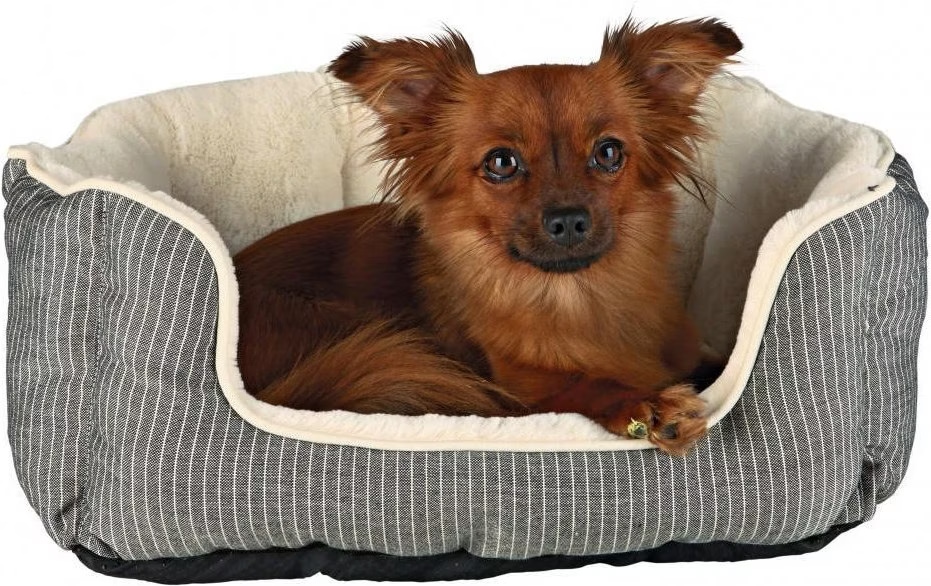 Trixie Davin - Lit Pour Chien Ovale Crème Et Gris 60X45 Cm