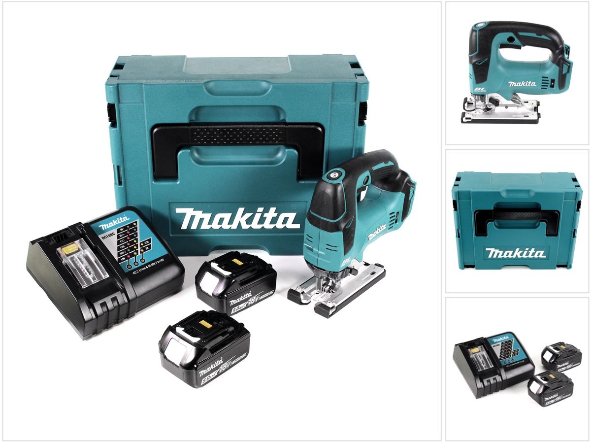 Makita DJV 182 RTJ Akku Pendelhubstichsäge 18V Brushless + 2x Akku 5 0Ah + Ladegerät + Makpac (3500 min-1) Galaxus