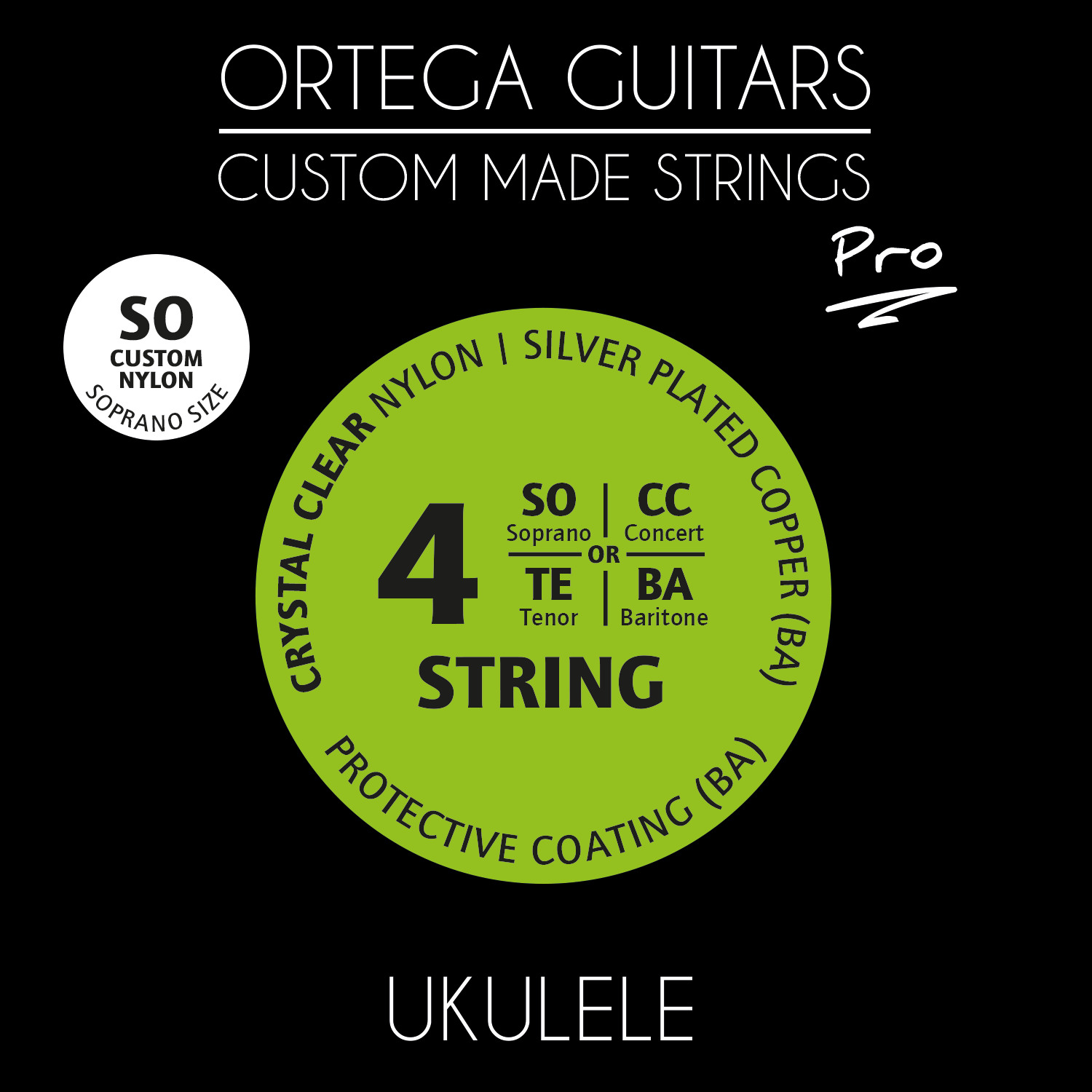 Ortega Soprano Ukulele Crystal Nylon Saiten (Ukulele) Galaxus