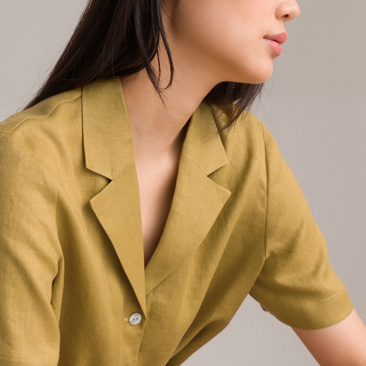 La Redoute Collections Bluse aus Leinen mit Reverskragen und kurzen Ärmeln (34) Galaxus UB10875