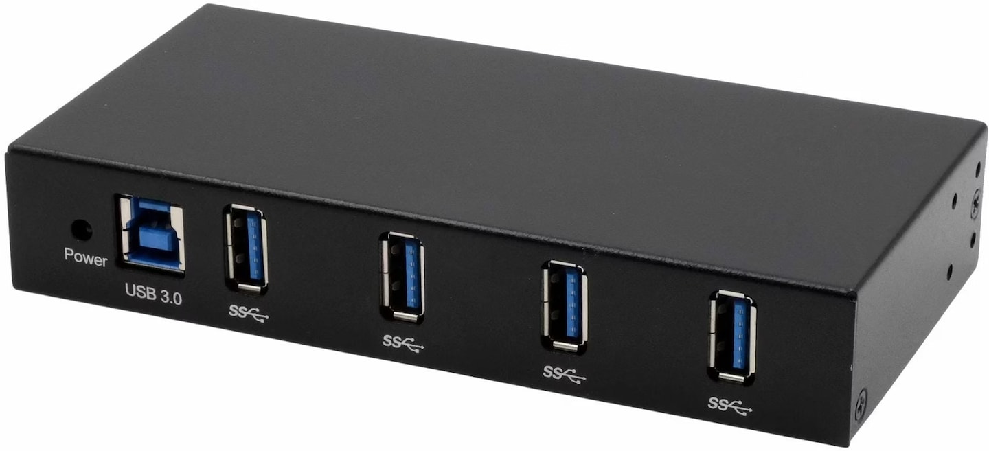 Exsys 4 Port USB 3.2 Gen 1 HUB Metall-Gehäuse, inkl Netzteil 12V/2A ...