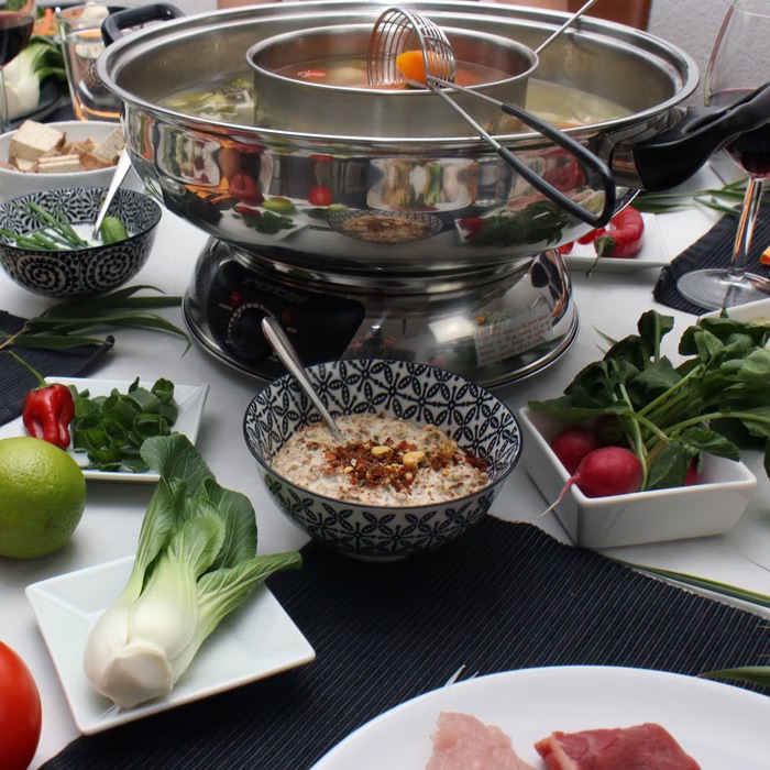 Fondue Rotel Mongol Pot 2.5L - Per 6 Persone, 1600W, Argento - Foto 6
