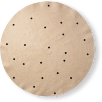 Ferm Living Jute Carpet - Large - Black Dots (Ø 130 cm)
