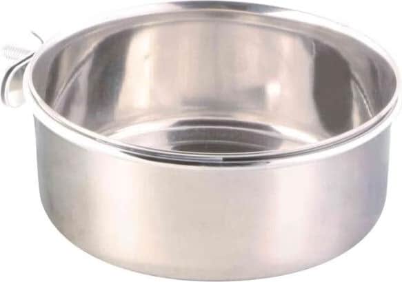 Comparer les prix de Ecuelle Inox Avec Vis De Fixation, 900 Ml/Ø 14 Cm - Mon Animalerie
