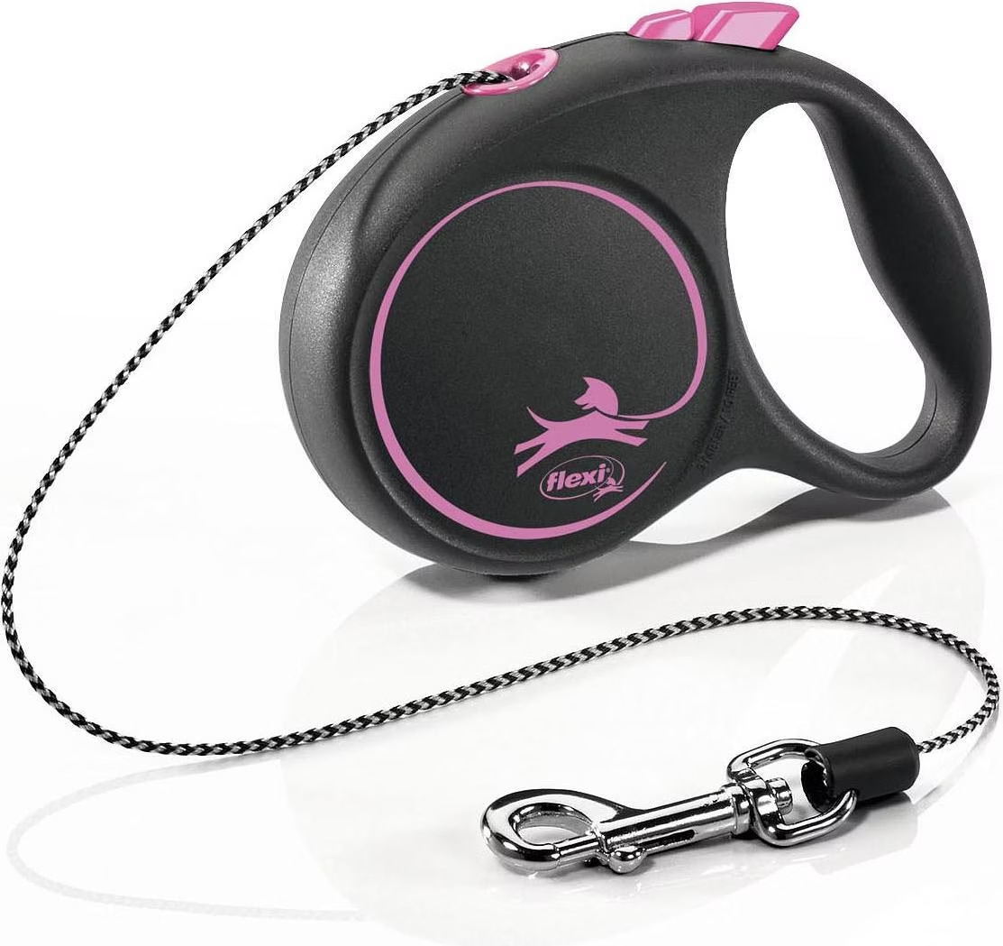 Meilleurs prix pour Laisse Black Design XS Cord 3m black/ pink Flexi FU02C3-251-S-CP