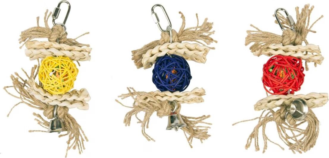 Comparer les prix de EBI Natural Wicker Ball avec cloche + sisal, Amnagement pour volire