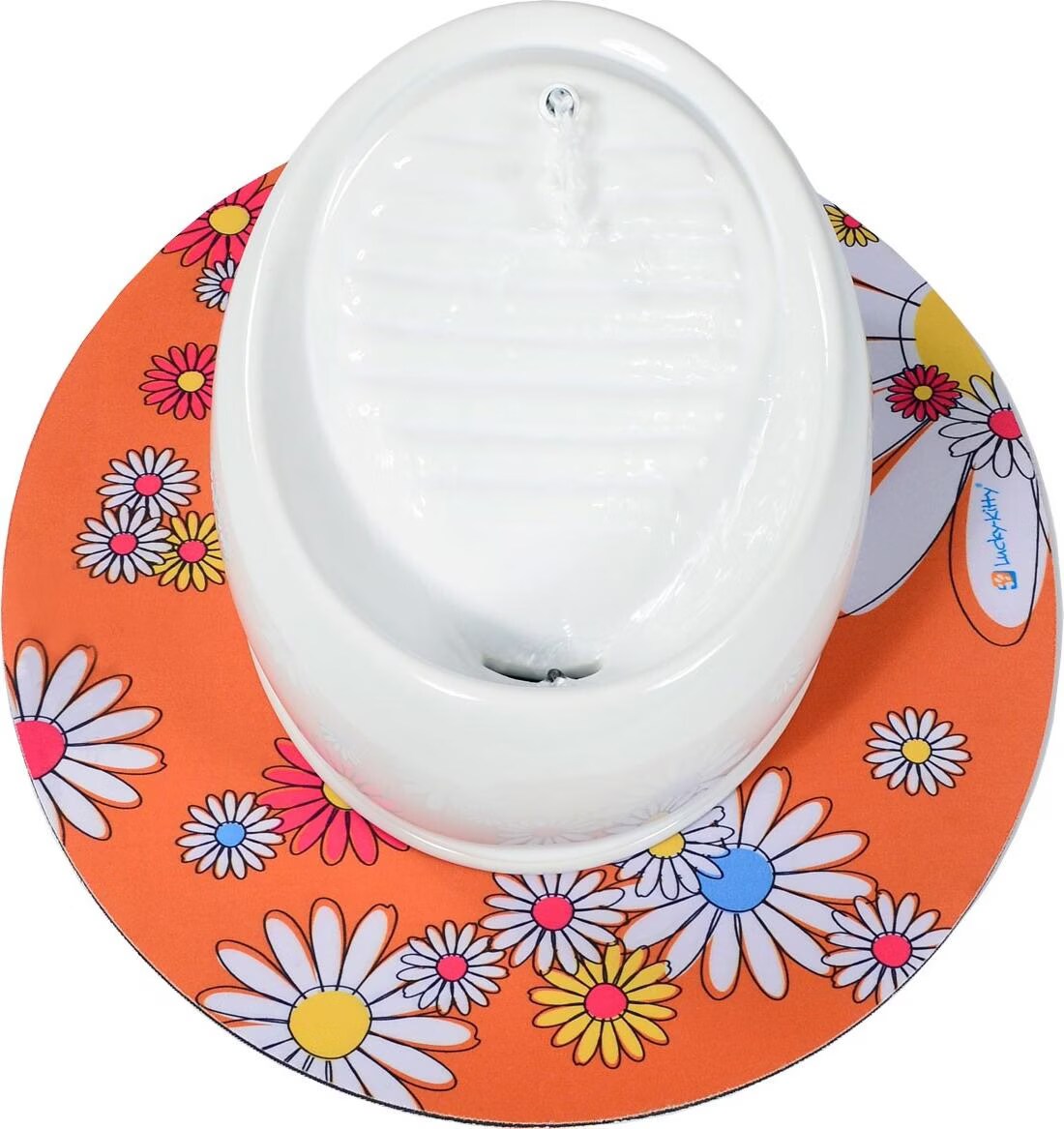 Lucky Kitty Tapis de sol orange 44x38cm, Gamelle