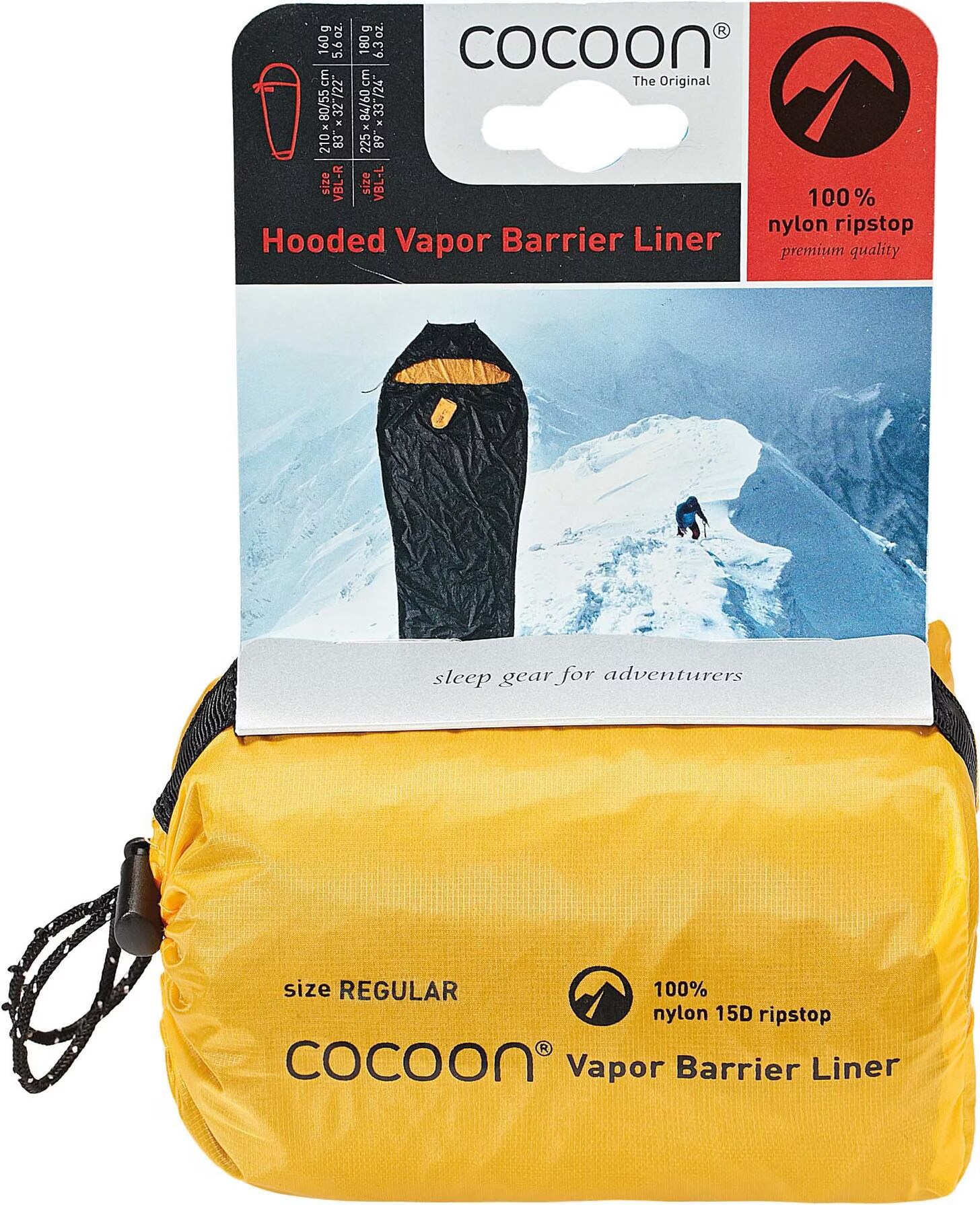 Cocoon Mummy Liner 100% Ripstop Silk Cocoon Mummy Liner 100