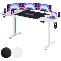 Casaria Height-adjustable desk + mousepad (160 x 75 x 118 cm)