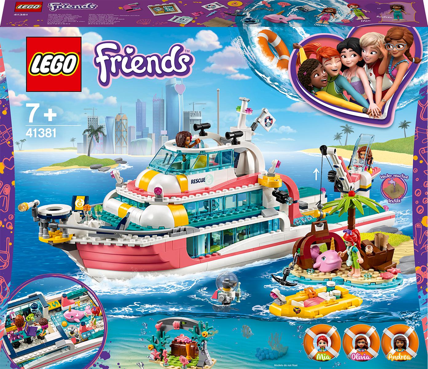Lego friends rescue mission boat 41381 top