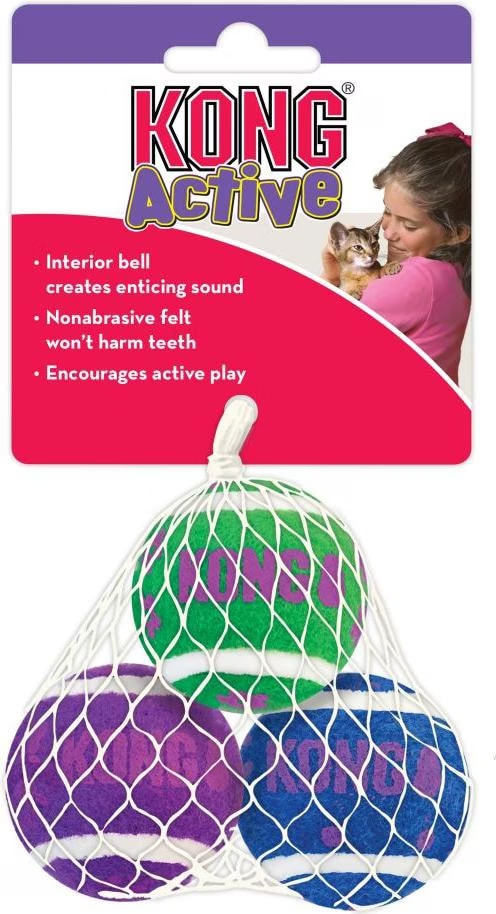 Meilleurs prix pour KONG Balle de tennis avec clochettes (Balles), Jouets pour chat