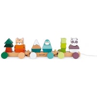 Janod Stacking toys walk of the animals wood