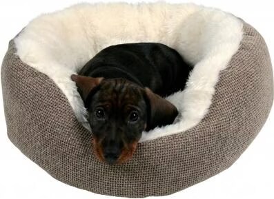 Panier en tissu marron et blanc yuma trixie