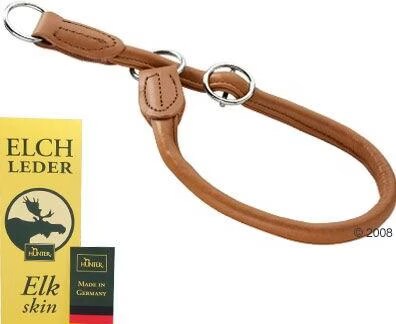 Collier de dressage Hunter Round & Soft, cognac L 55 x l 1 cm - pour chien